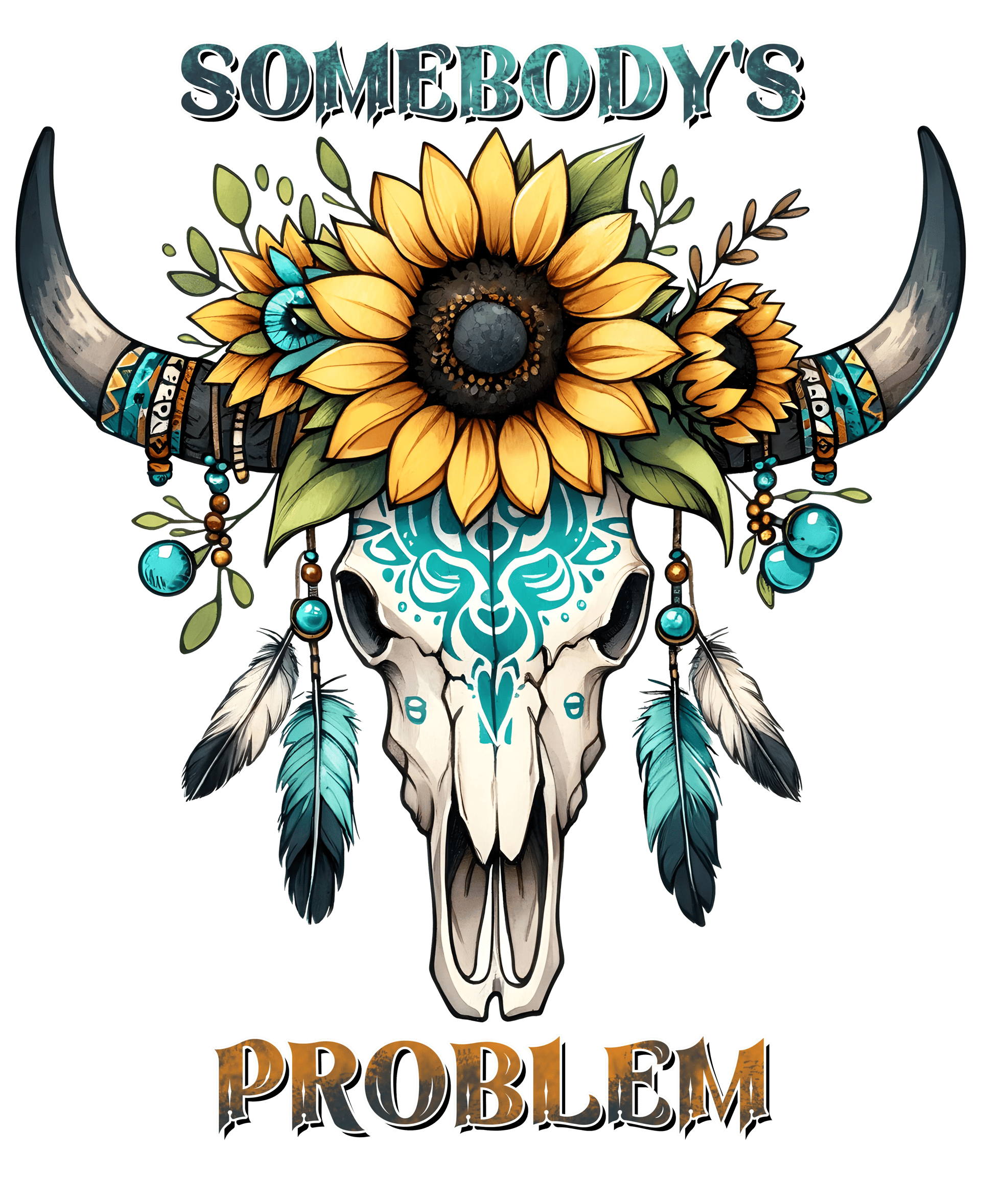 Somebody's Problem Cow Design - DTF Ready To Press
