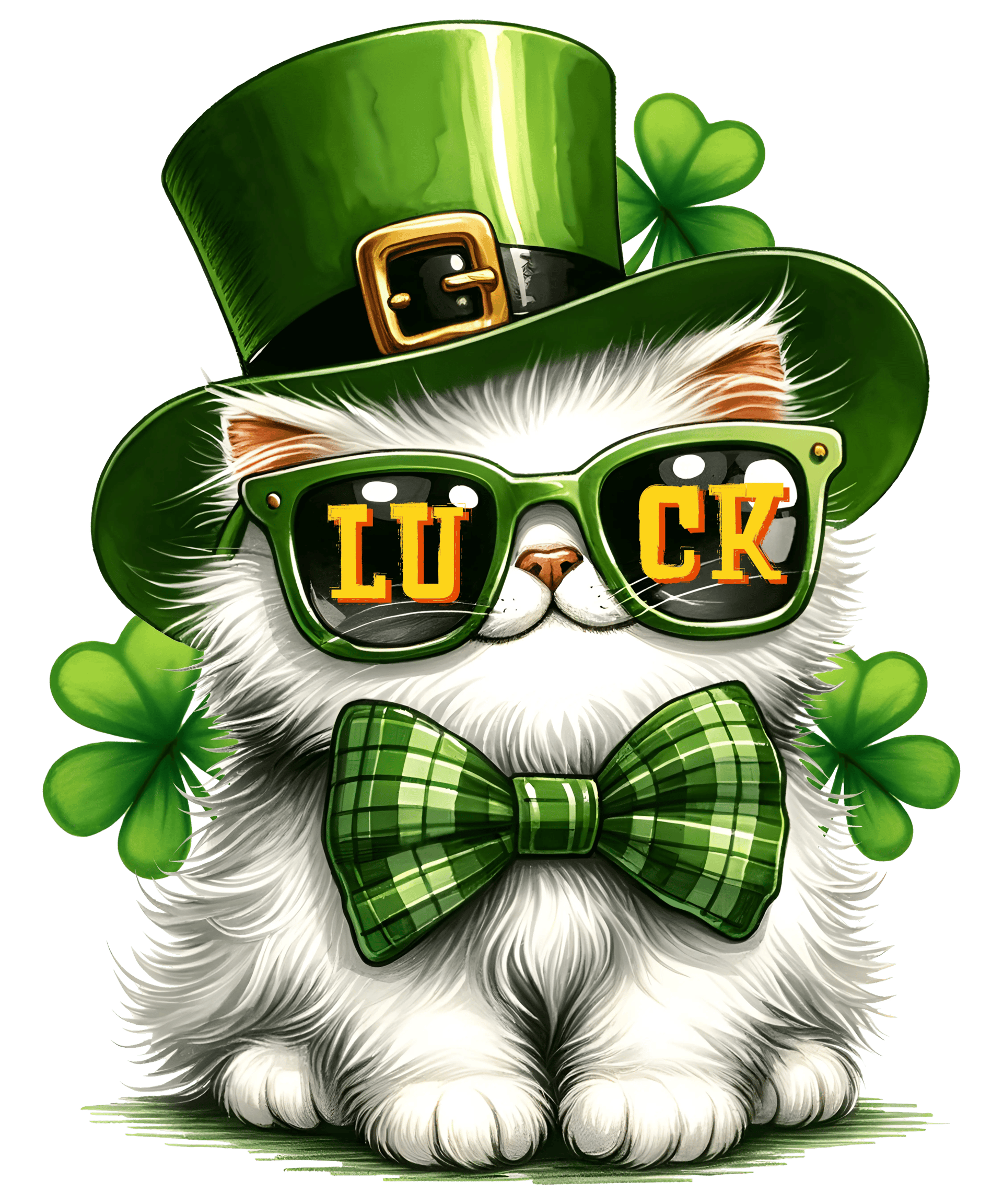 St. Patrick's Day Cool Lucky Cat Design