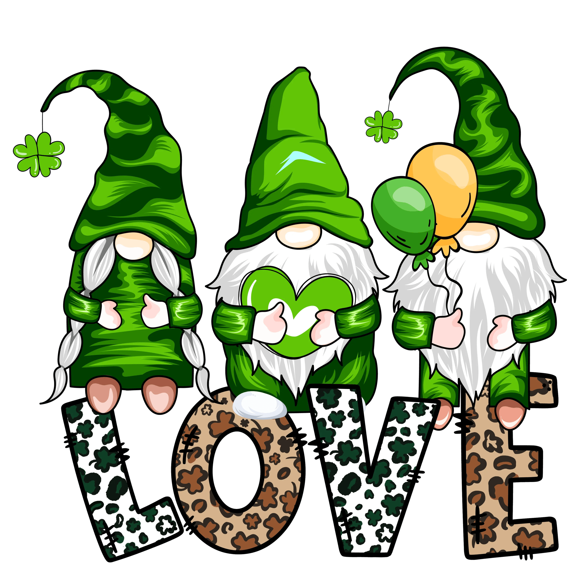 St. Patrick's Day Love Gnomes Design