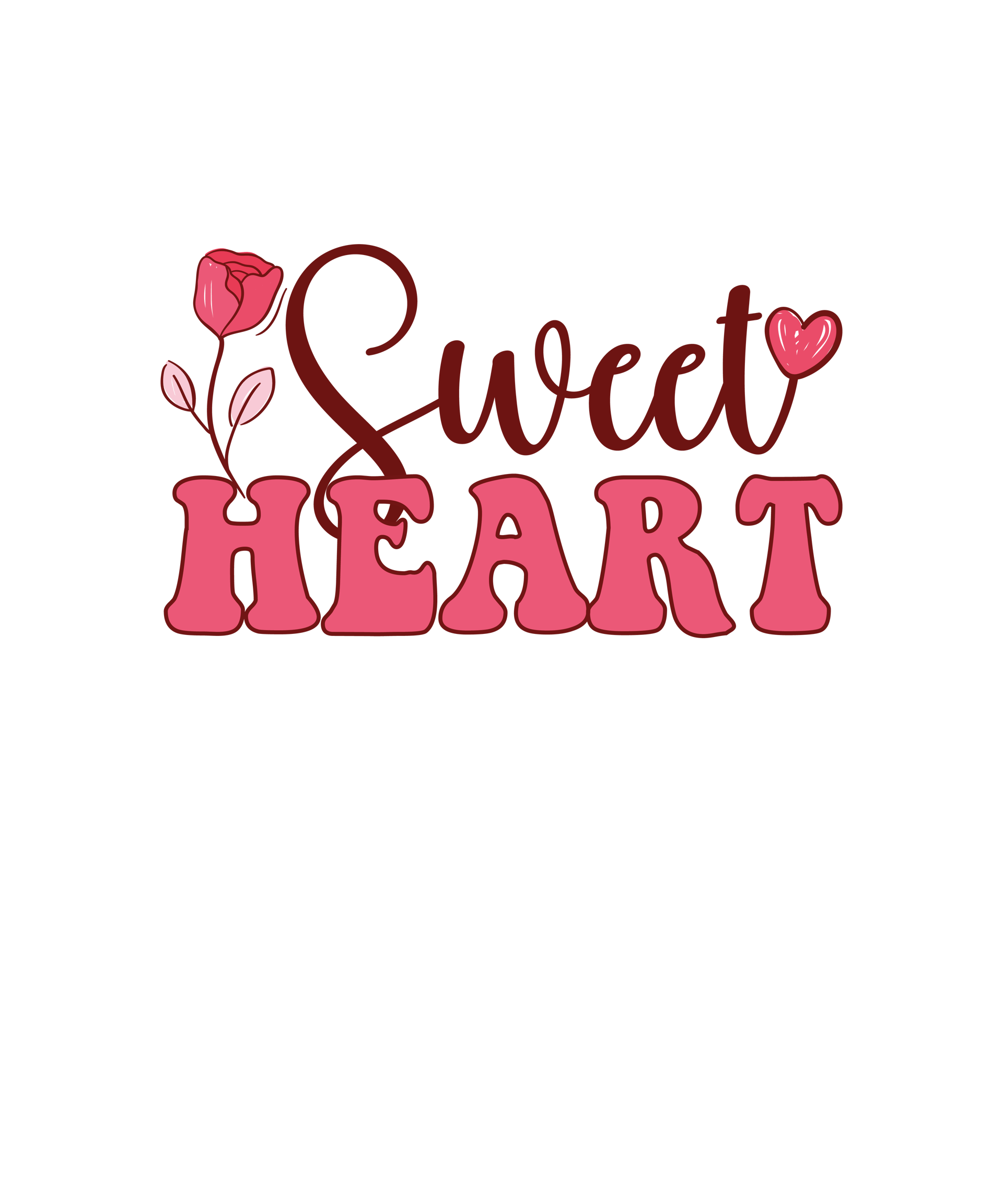 Sweet Heart Valentine's Day DTF Ready to Press
