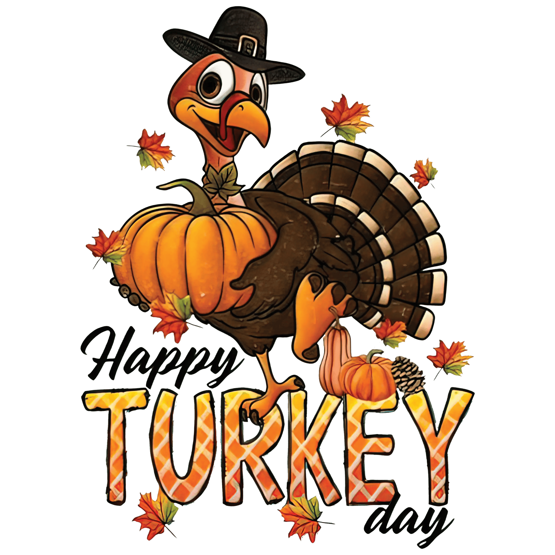 Thanksgiving Turkey DTF Design Ready Press V2