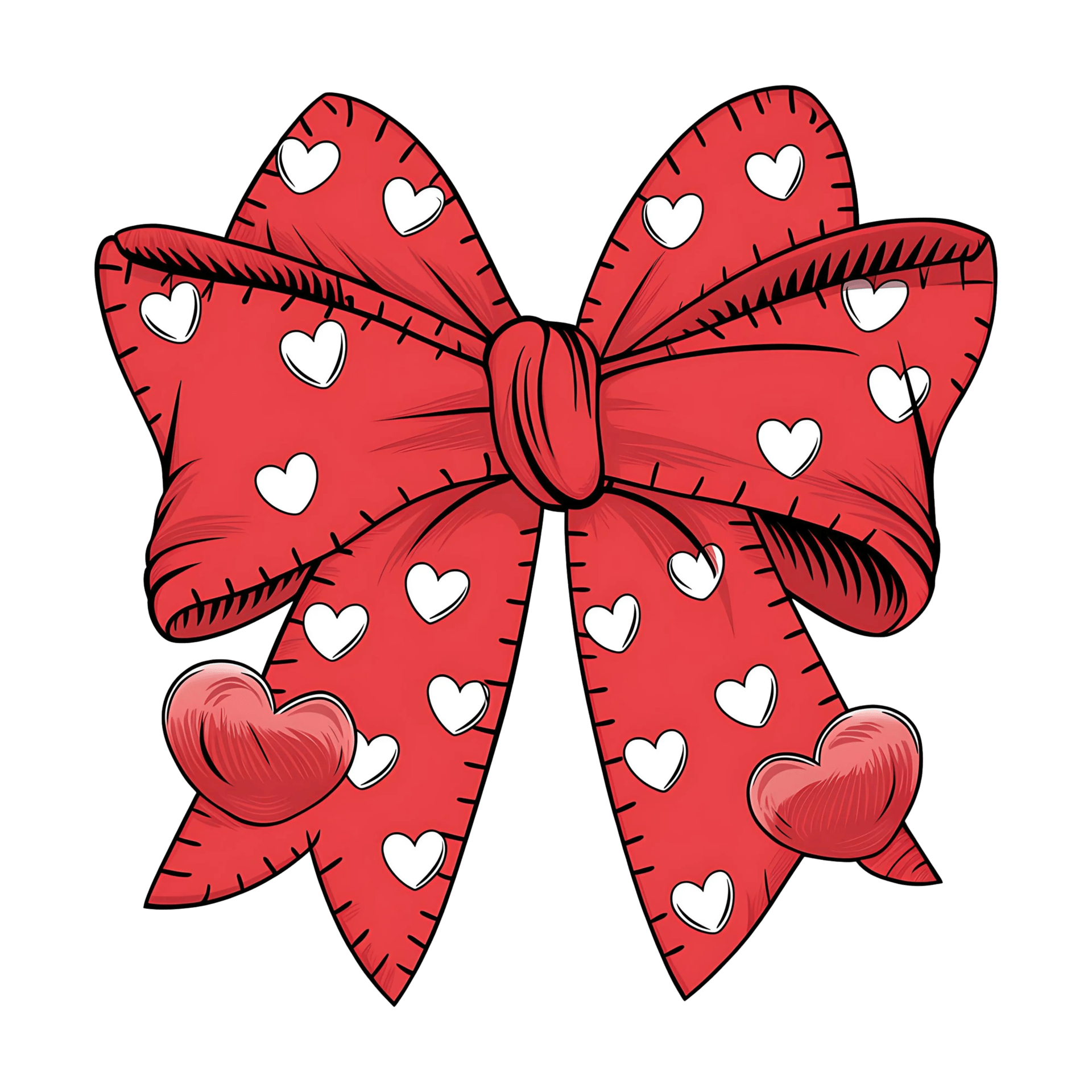 Valentine Heart Coquette Bow Valentine's Day Design