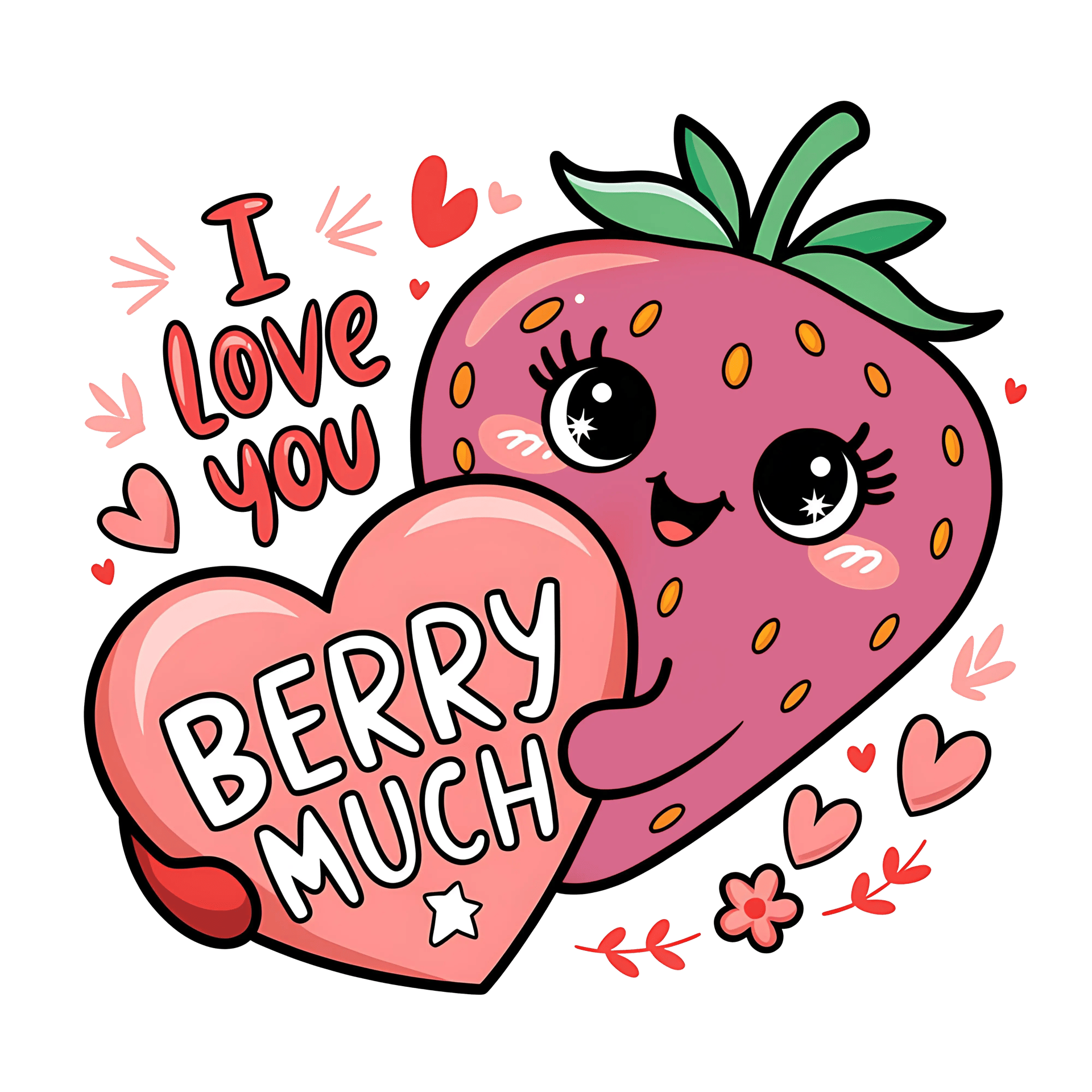 Valentine I Love You Berry Much Design