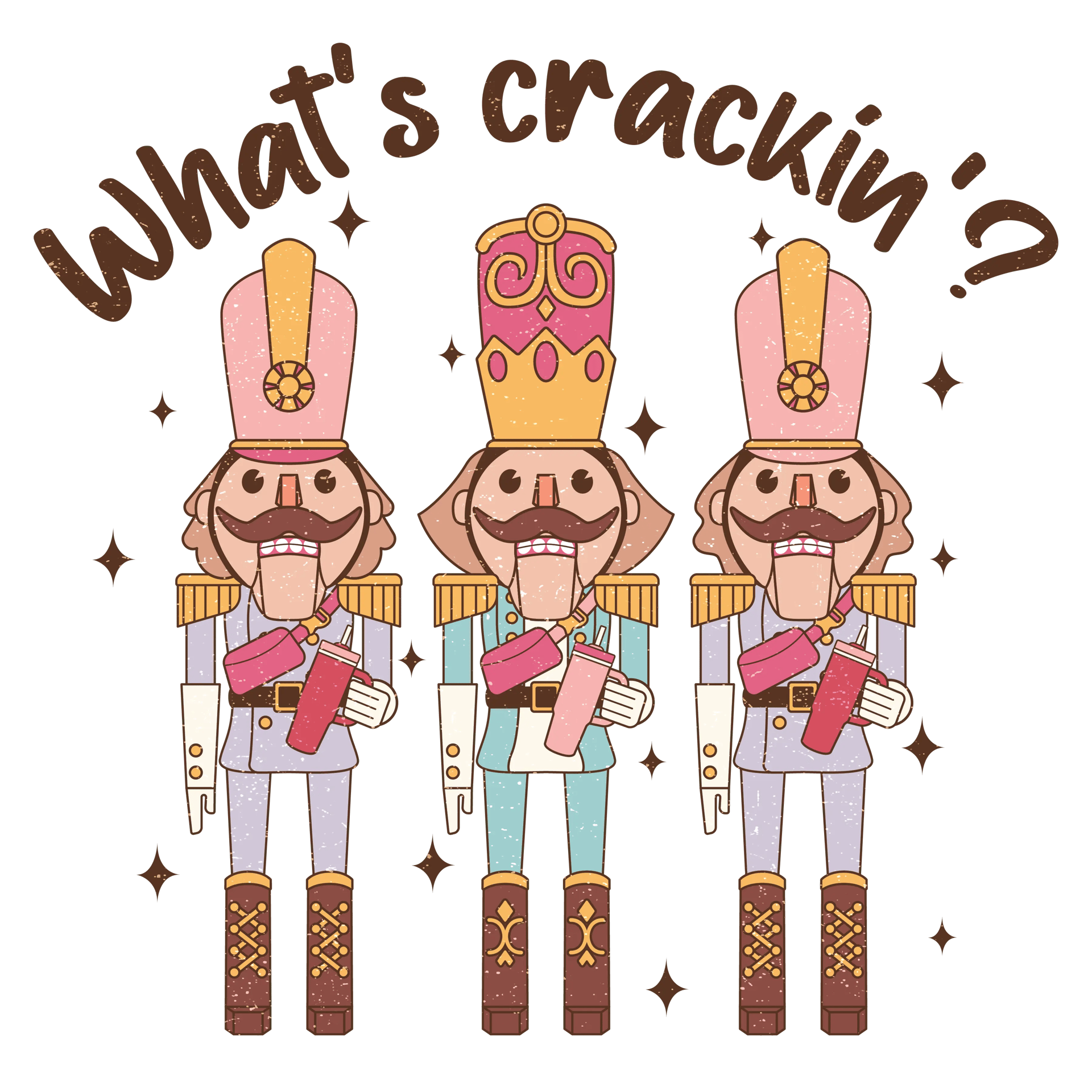 What's Crackin Christmas Design - DTF Ready To Press