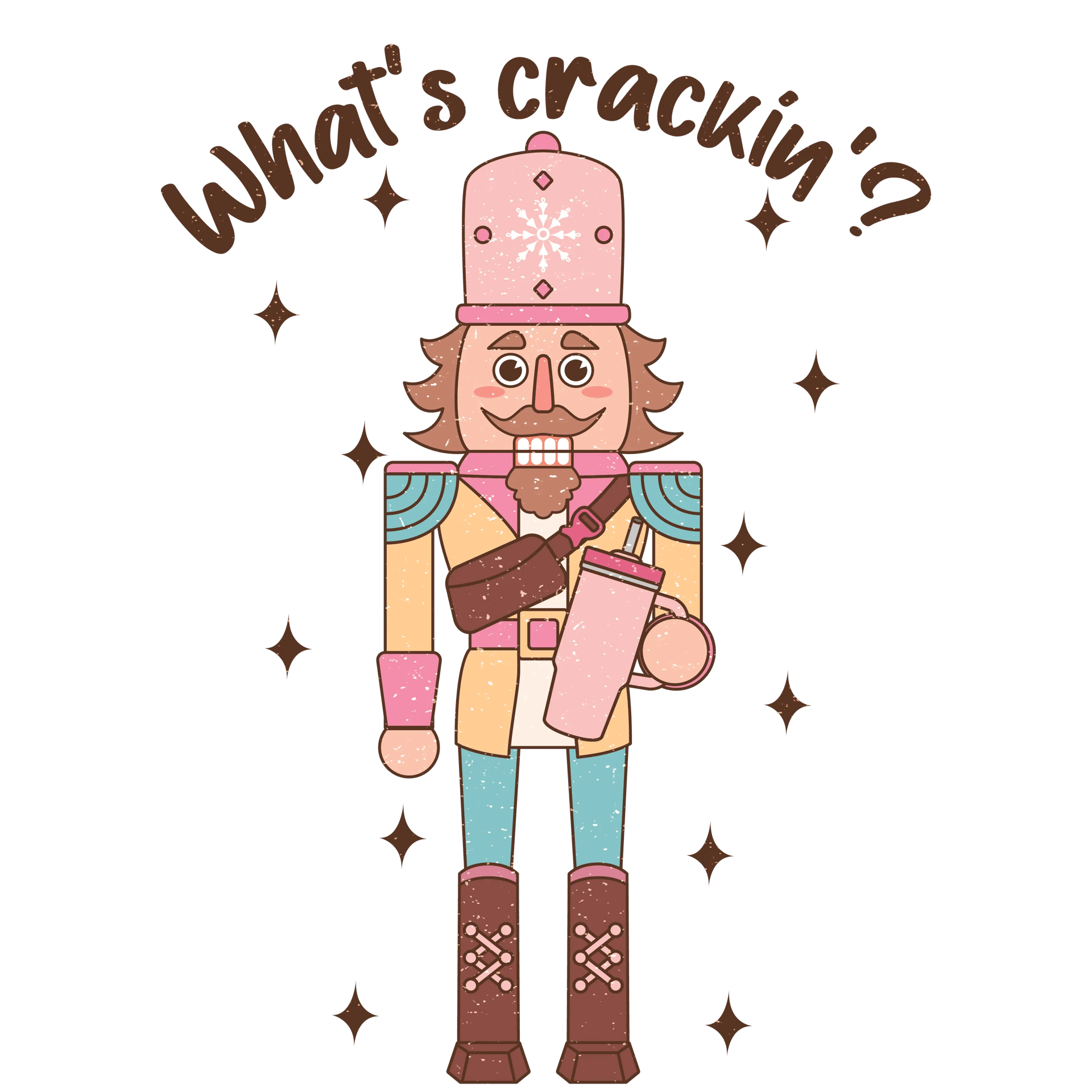 What's Crackin Christmas Design - DTF Ready To Press