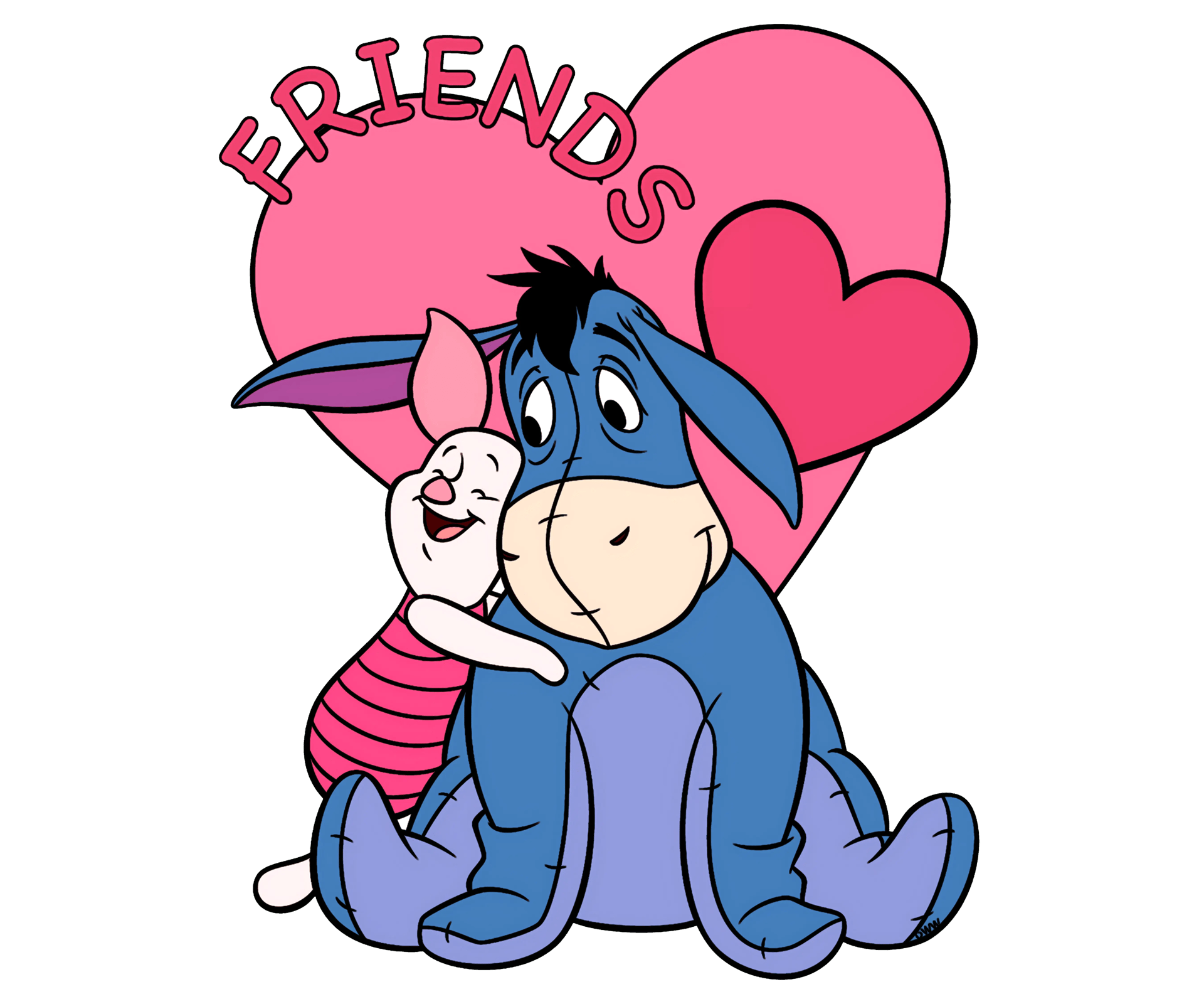 Winnie the Pooh Eeyore and Piglet Couple Design
