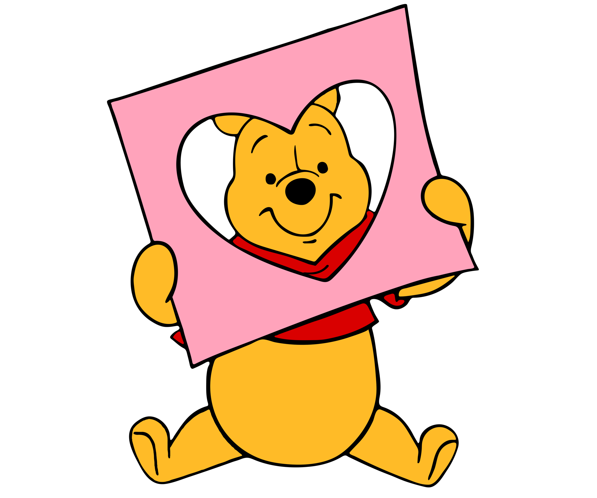 Winnie the Pooh - Valentine's Day Heart Design