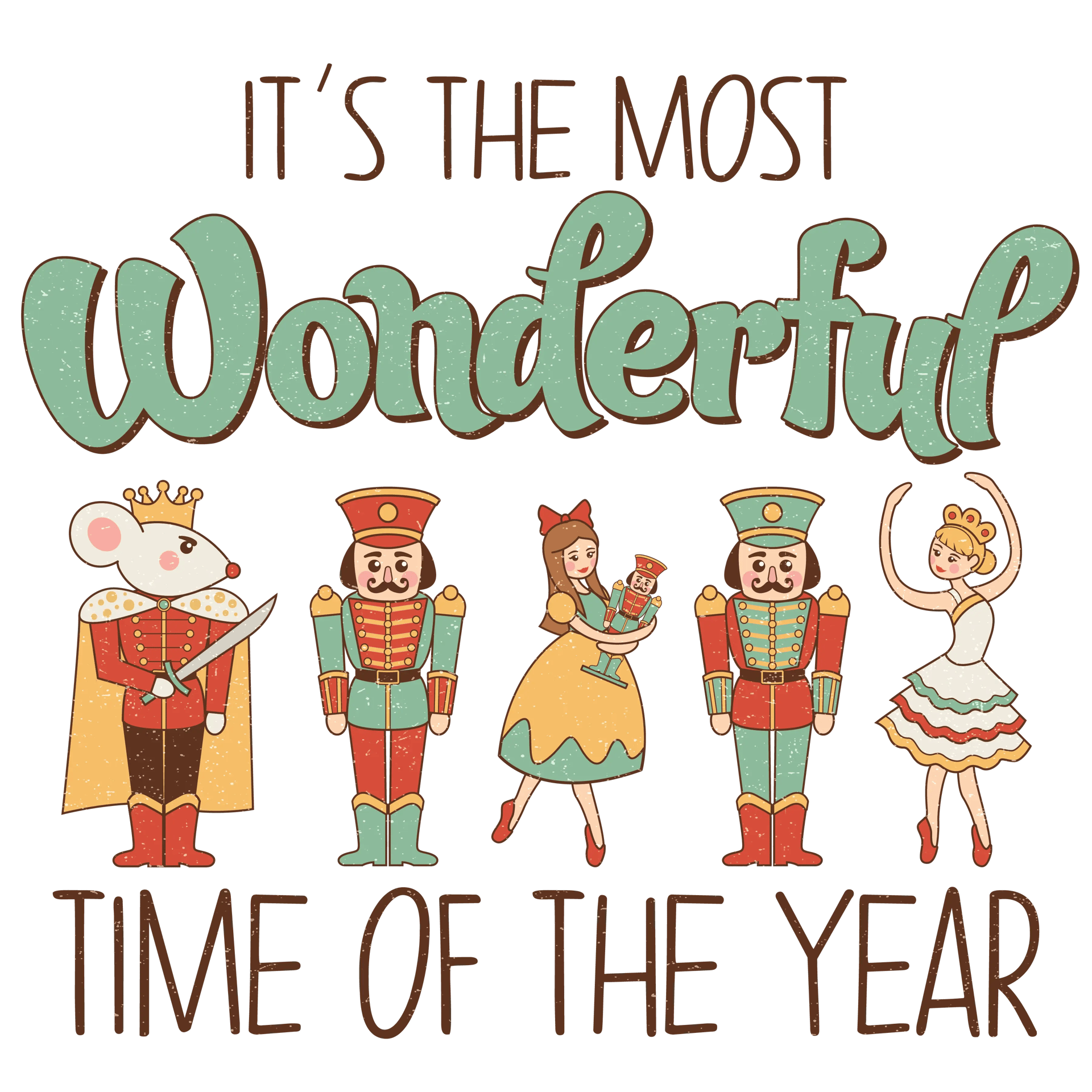 Wonderful Time Of The Year Christmas Design - DTF Ready To Press
