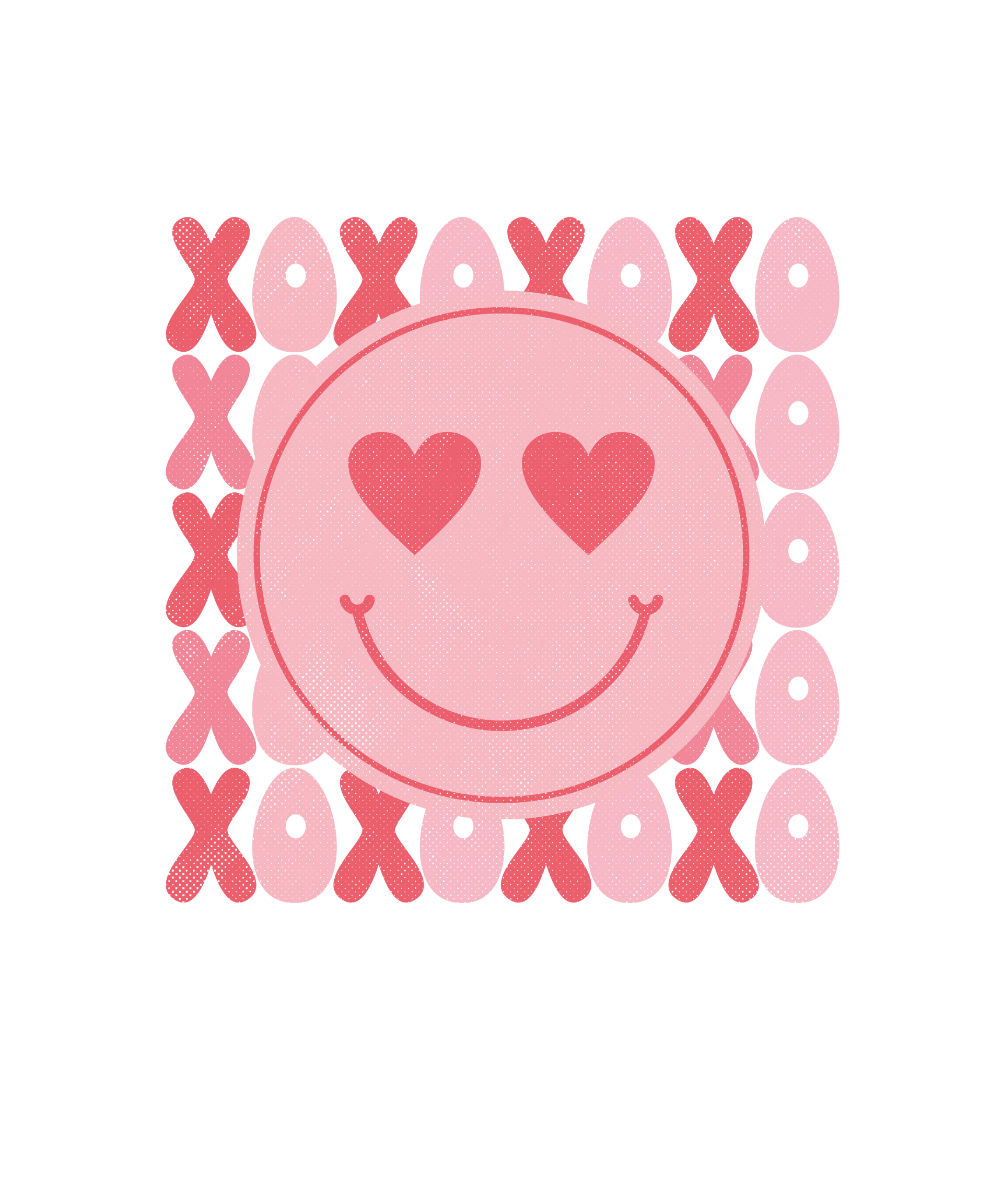 Xoxo Smile Valentine's Day Design - DTF Ready To Press